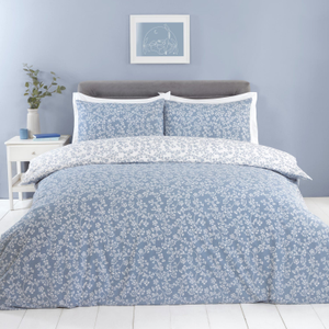 Sade Blue Floral Duvet Set