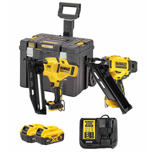 DeWalt DCK246P2T-GB 18V XR Brushless Nailer Twin Kit with DCN930 & DCN660N Nailers, 2 x 5.0Ah Batteries, Charger & T-Stak Carry Case