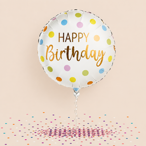Happy Birthday Pastel Dots Balloon
