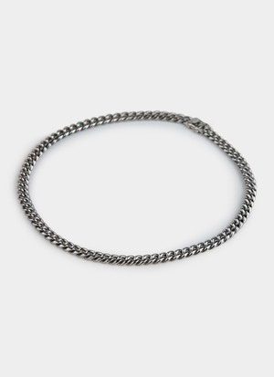 Vendetta 8mm Cuban Chain 45cm - Silver Plated