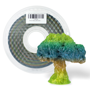 1 x PLA 3D Filament 1.75mm Transparent Rainbow TR-MC6 (Yellow+Green+Blue Translucent Gradient) - 1KG