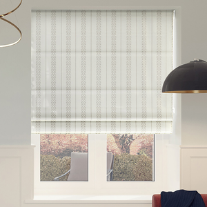 Laurel Stripe, Taupe - Twist&Fit Roman Blind