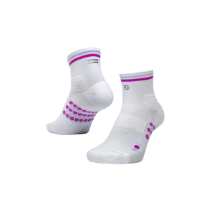 SHYU Racing Quarter Crew Socks - White/Grape/Lilac
