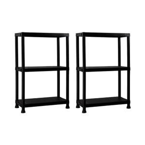Pack 2 Estanterías de Resina con 3 Baldas 75kg 61x31x91cm Thinia Home