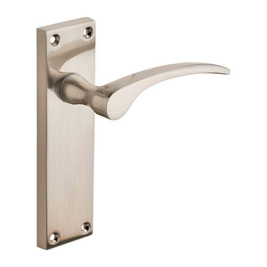 Sofia Long Lever Latch Door Handle - Brushed Satin Nickel - Pair - Designer Levers