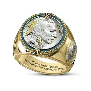 Genuine Buffalo Nickel Ring Size 13