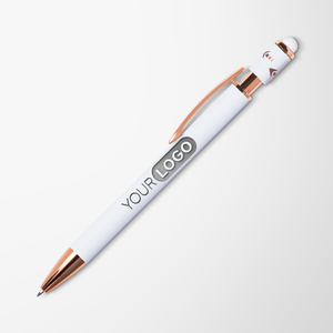 Engraved Etta Fidget Stylus Pen with Rose Gold Trim