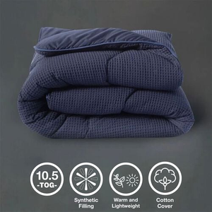 COVERLESS WAFFLE NAVY DOUBLE 10.5TOG Duvet