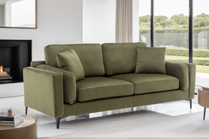 Velvet Sage Green 3 Seater Sofa MARGHERA