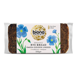 Organic Golden Linseed Rye Bread (Biona) 500g