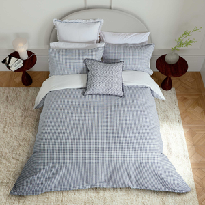 Mallory Duvet Cover SET, White/Navy