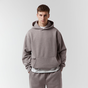 Box Fit Hoodie | Brown Marl