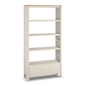 Otto Smoked Oak Finish and Cashmere Painted Tall Bookcase