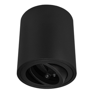 LED Single Ceiling Spotlight - ø80mm - GU10 - Dimmable - Adjustable - Modern - Round - Surface Mount Downlight - Black