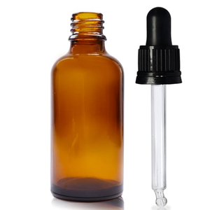 30ml Amber Glass Dropper Bottle & T/E Glass Pipette