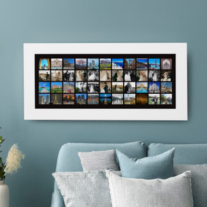Photo Collage Panoramic Print With 44 Images