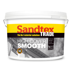 Sandtex Trade High Cover Smooth Masonry Brilliant White 10L