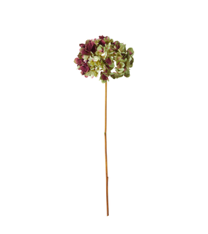 Faux Mophead Hydrangea Stem