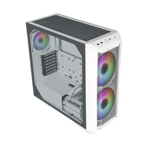 Cooler Master HAF 500 White ARGB Mid Tower PC Case - H500-WGNN-S0