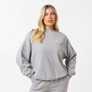Soft Knit Crewneck I Grey Marl