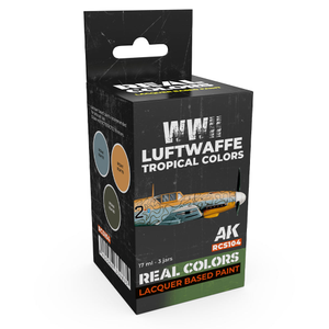 AK Interactive RCS104 WWII Luftwaffe Tropical Colours Lacquer-Based Paint Set