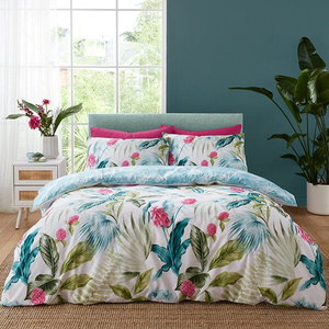 Catherine Lansfield Aruba Tropical Floral King Duvet Set Green