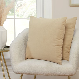 CORDUROY NATURAL 2PK Cushion Covers 45x45