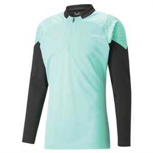 Puma Mens Teamcup 1/4 Zip Training Top Green