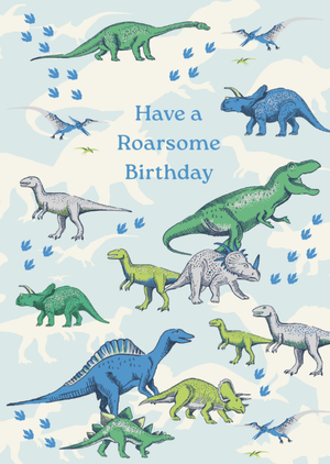 Dinosaurs Illustrated Cath Kidston Birthday Card