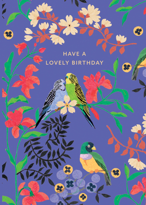 Tropical Birds Illustrated Cath Kidston Birthday Card