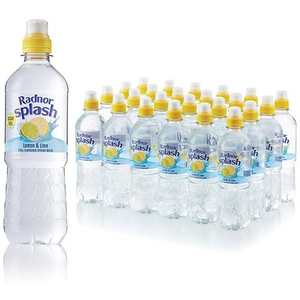 Radnor Splash Sugar Free Lemon & Lime Flavoured Water, Sports Cap Plastic Bottles, 500ml, Pack of 24