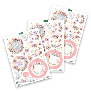 Die Cut Decoupage – Dove with Flowers (pack of 3)