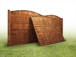 Arch Overlap Fence Panel (6ft x 4' x 4'6'')