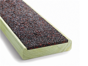 Charcoal & Red WalkSure Anti Slip Decking (32mm x 125mm)