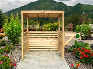 Garden BBQ Shelter With Foldout Worktop
