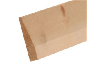 100mm / 4 Inch Chamfered Redwood Skirting Board