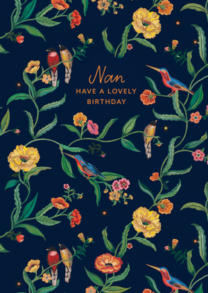 Cath Kidston Nan Have A Lovely Birthday Floral Illustrated Birthday Card