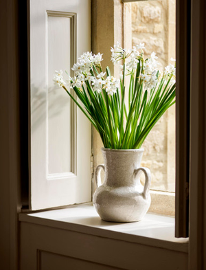 Ravello Vase With Handles - Stoneware, White