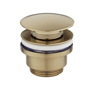 Milano - Universal Round Push Button Basin Waste - Brushed Brass