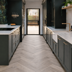 Sample of Vienna Oak Herringbone SPC
