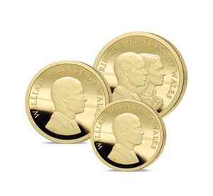 The 2023 Prince and Princess of Wales Gold Prestige Three Coin Sovereign Set