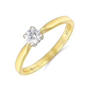 Diamond Solitaire Engagement Ring | Pre-Loved | 18K Yellow Gold