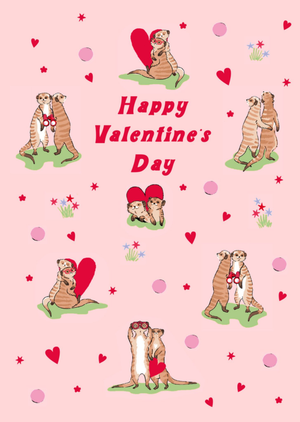Meerkats Illustrated Cath Kidston Valentine's Day Card