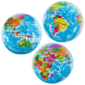 Globe Squeezy Bouncy Balls