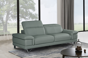 Genuine Leather Grey 3 Seater Sofa CHICAGO