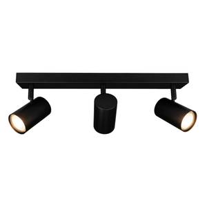 LED Ceiling Spotlight With 3 Lights - 3W - Warm Black - Dimmable - Adjustable - Black - Rectangular