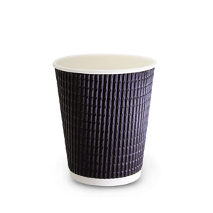 Charcoal Triple Wall Corrugated Hot Cup 12oz - 500 / CARTON
