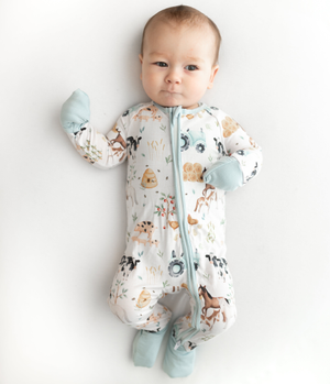 Farm Yard 2 Way Zip Sleepsuit - 9m-12m