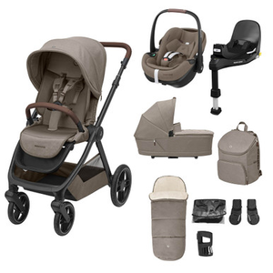 Maxi Cosi Oxford 9-Piece Premium Pebble 360 Pro2 Bundle - Twillic Truffle