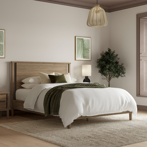 Oscar Bed, Light Wood, King